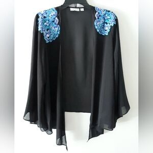 Joan Rivers Sheer Embroidered Topper